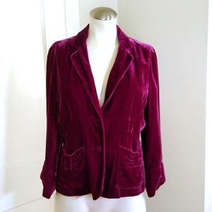 Allison Taylor velveteen jacket burgundy Sz 10
